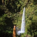 Clara vor den Saltos de Petrohue